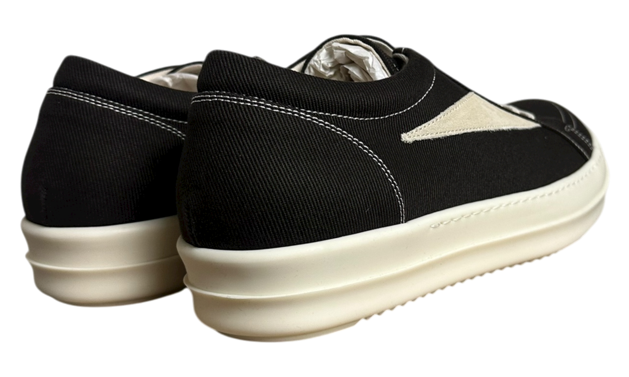 Rick Owens Dust/Milk Canvas Sneakers