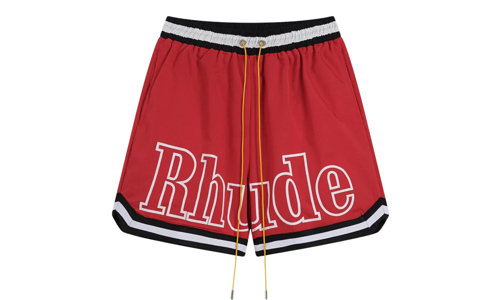Rhude Court Logo Red Shorts