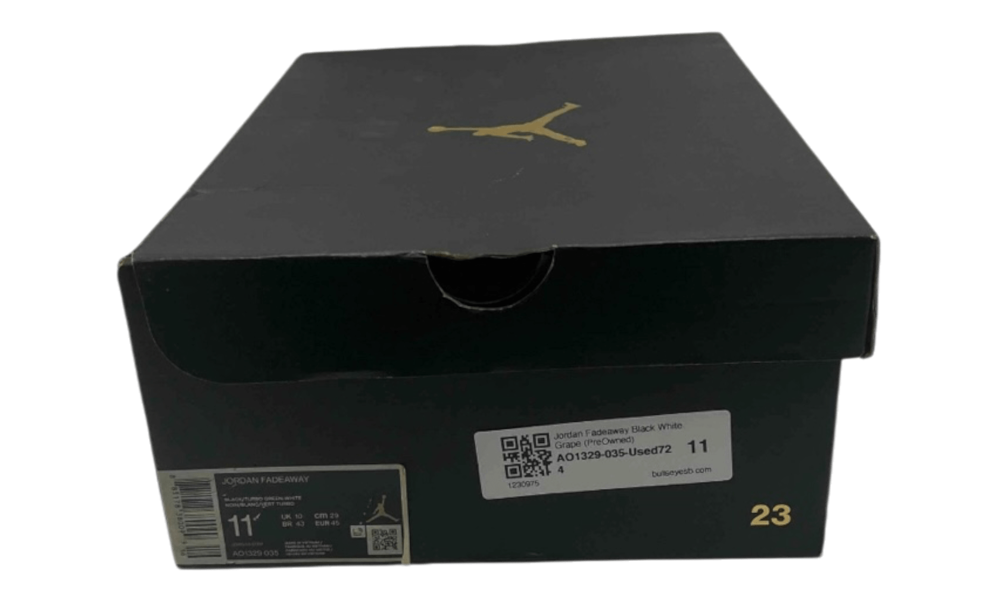Jordan Fadeaway Black White Grape (PreOwned)