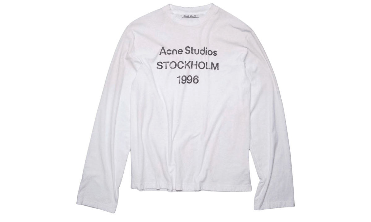 Acne Studios Logo Long Sleeve White