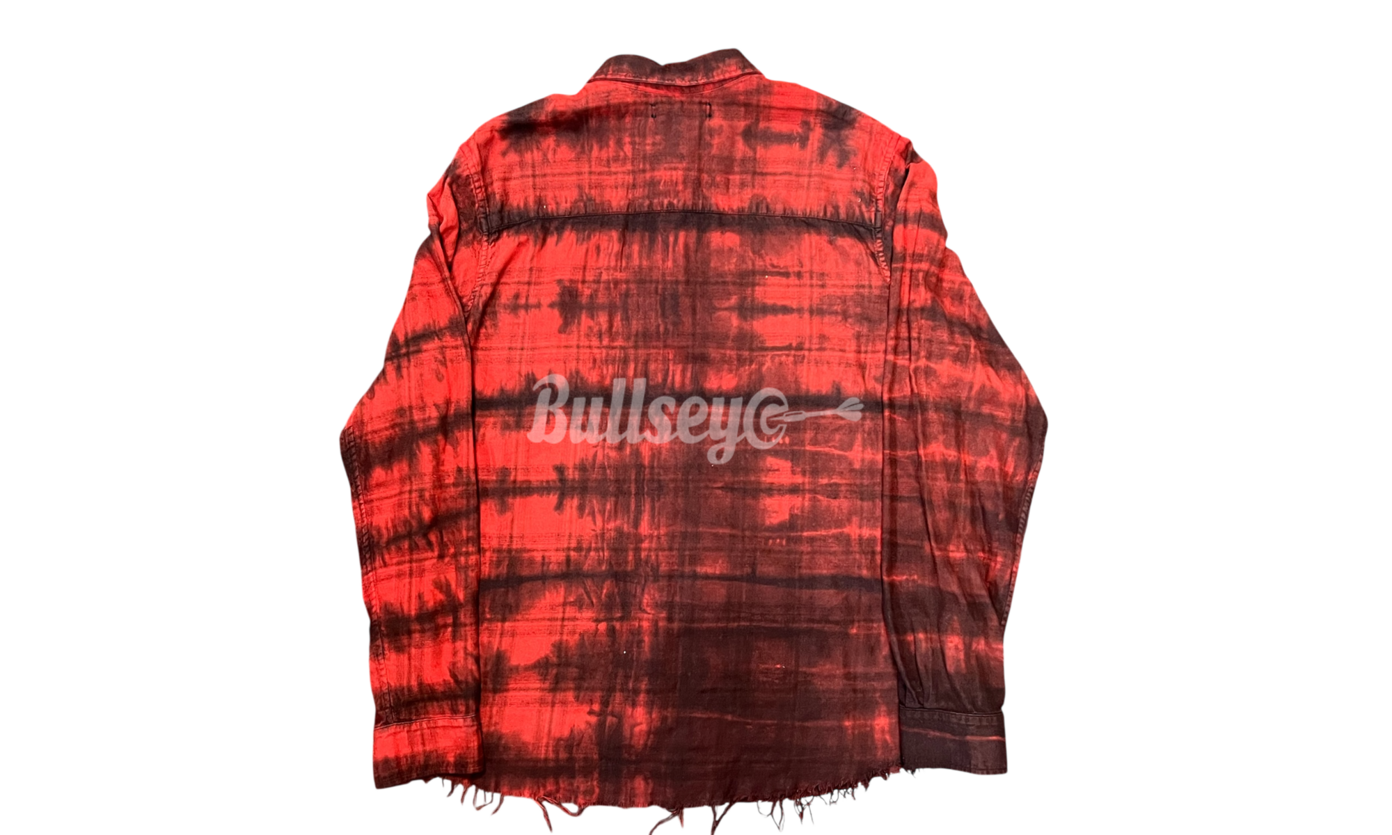 Amiri Tie Dye Red/Black Loose Fit Plaid Shirt (PreOwned)