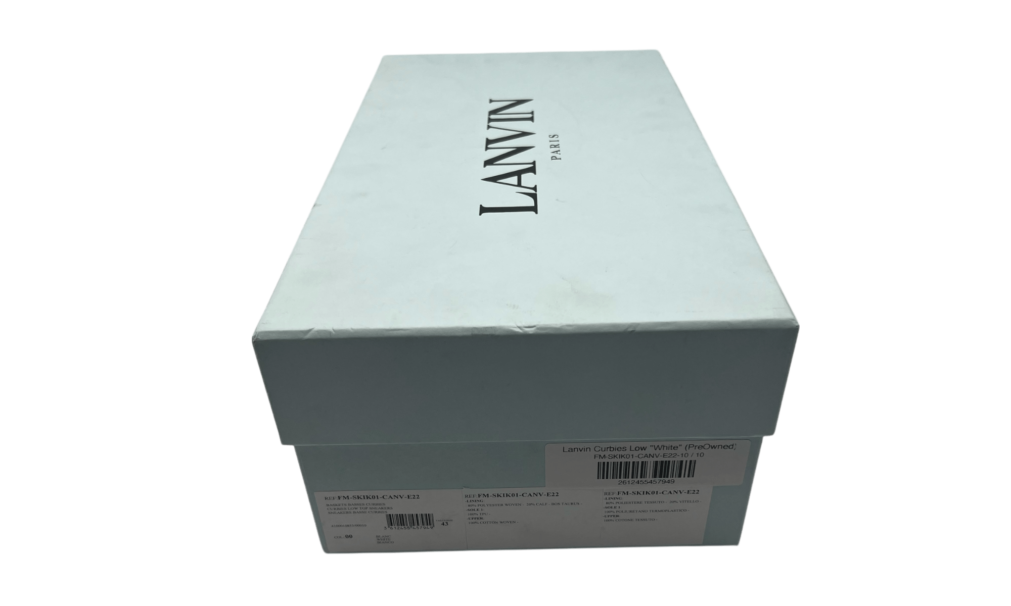 Lanvin Curbies Low "White" (PreOwned)