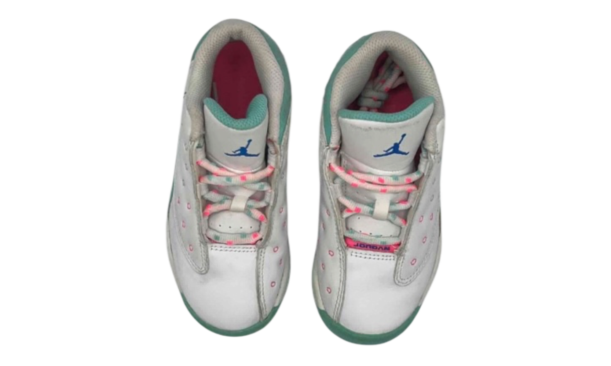 Jordan 13 Retro White Soar Green Pink (TD) (PreOwned) (No Box)