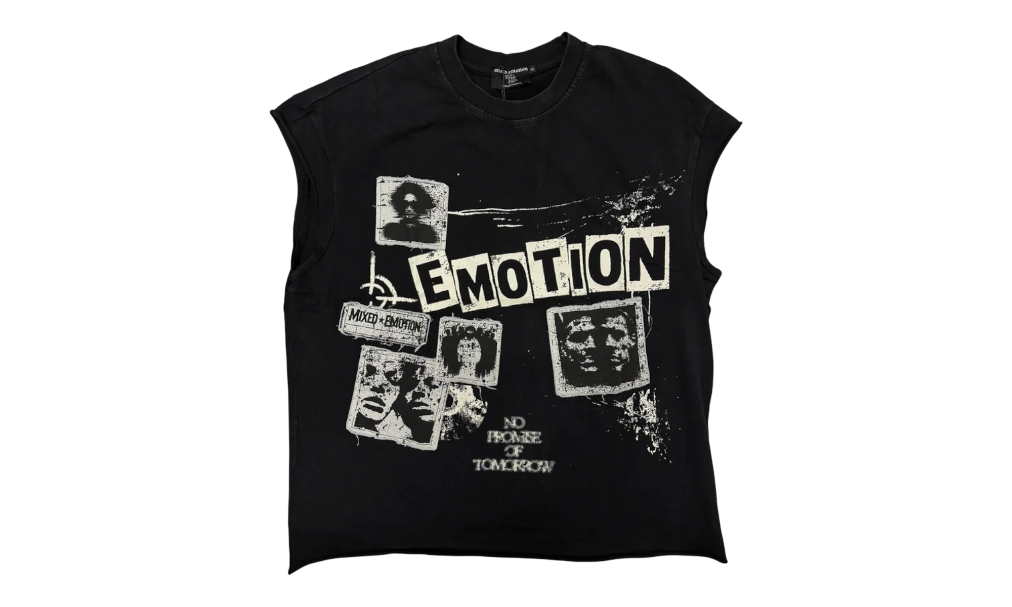 Mixed Emotions Newpaper Sleeveless T-Shirt