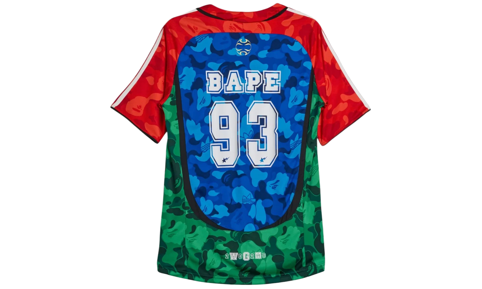 adidas x BAPE Teamgeist Home Tee Blue/Red/Green