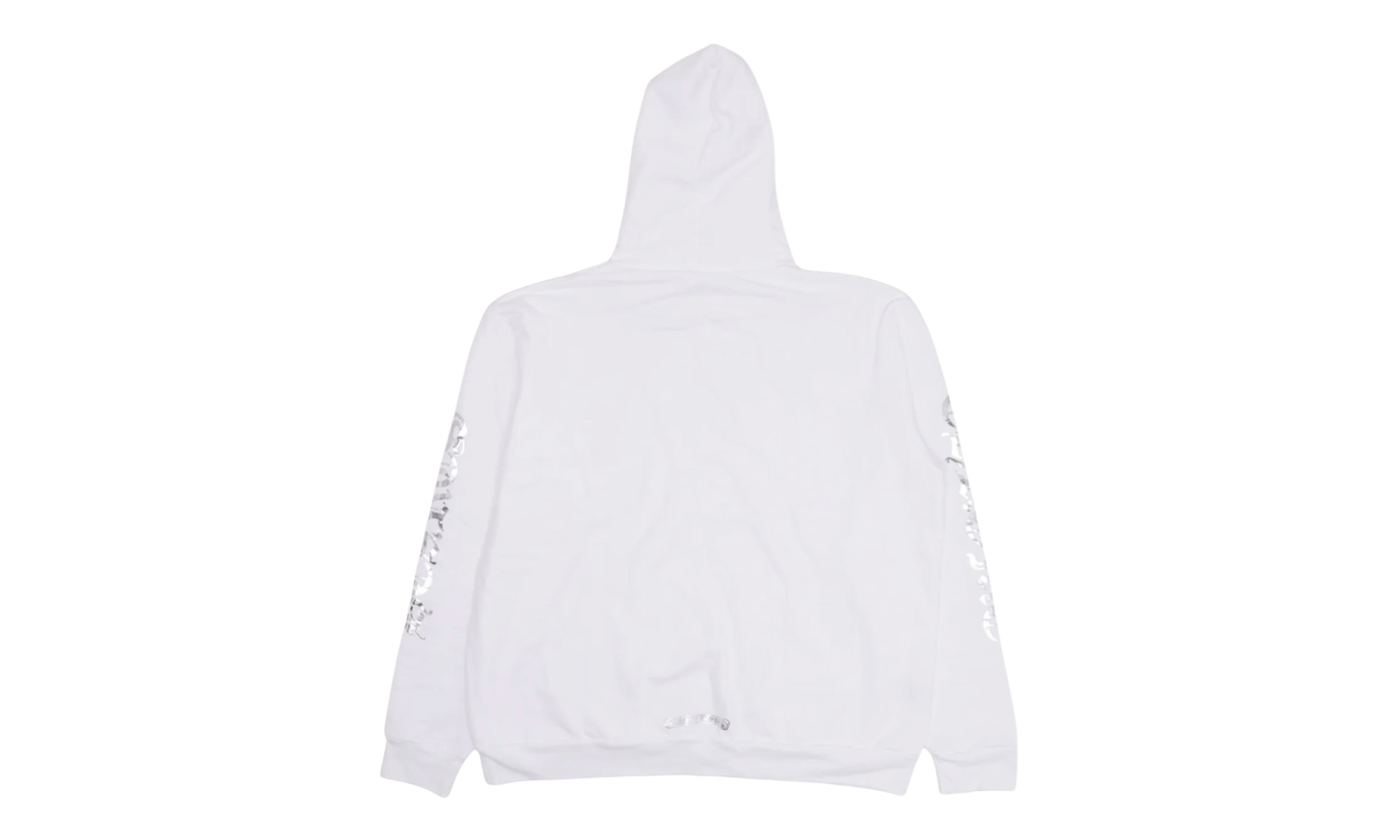 Chrome Hearts White Metallic Print Vertical Logo Hoodie