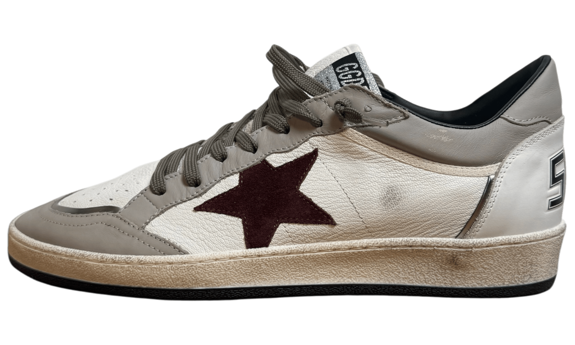 Golden Goose Men's White/Grey Ball Sneakers