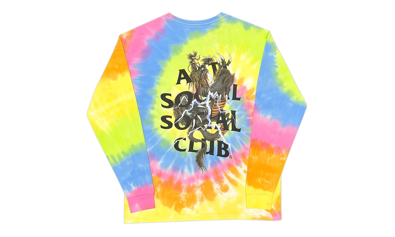Anti Social Social Club Double Dragon Tie-Dye Longsleeve T-Shirt (PreOwned)