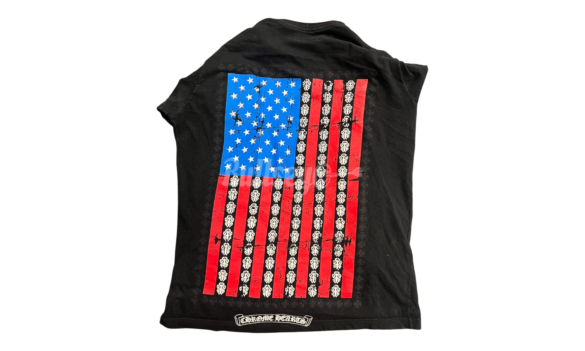 Chrome Hearts USA Flag Logo Long Sleeve T-Shirt (Preowned)