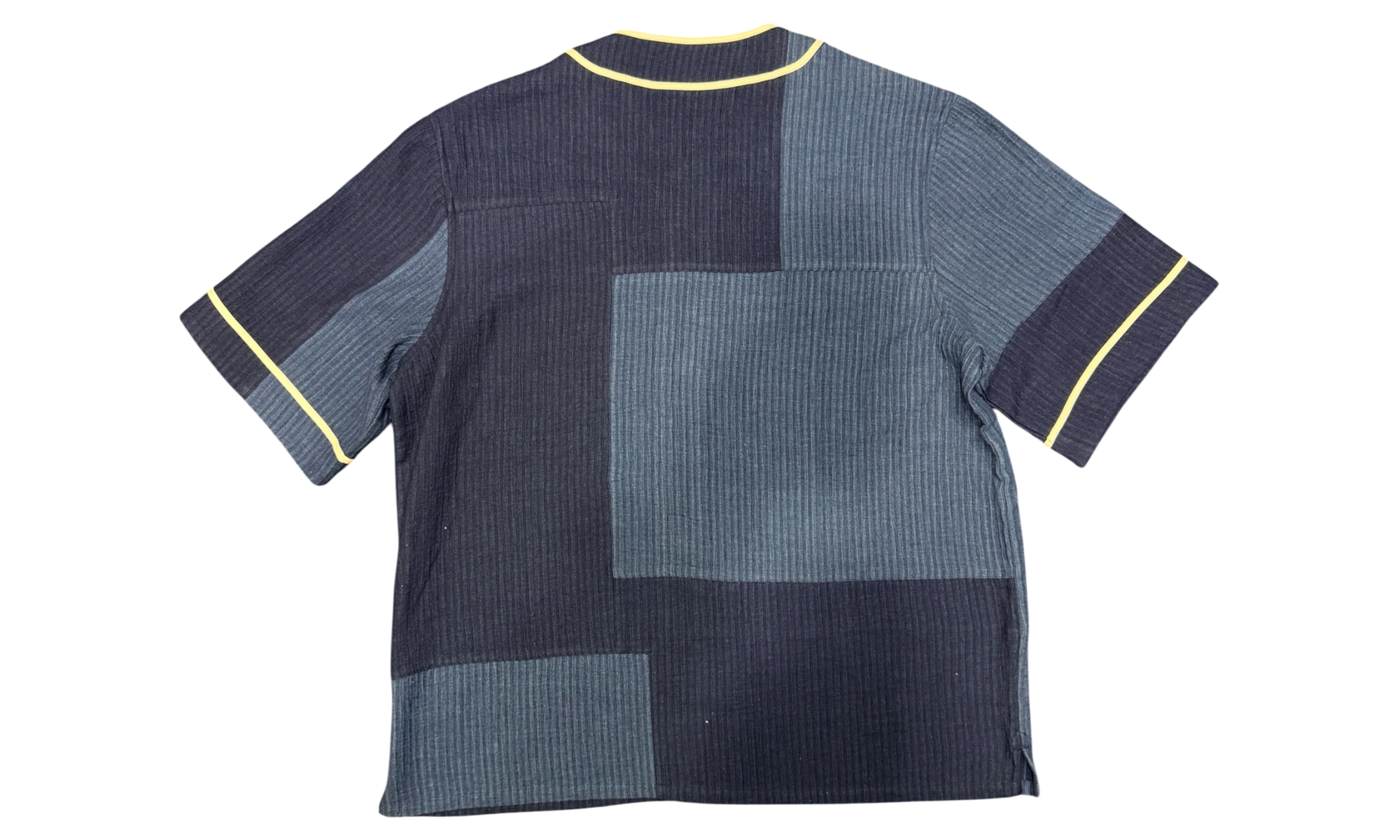 Kith Patchwork Indigo Seersucker Short Sleeve Daley Indigo T-Shirt