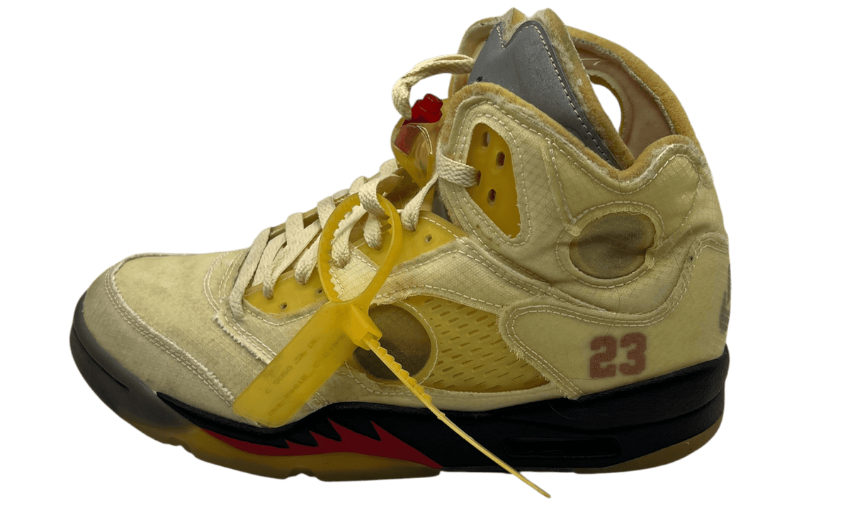 Air Jordan 5 Retro x Off-White "Sail" (PreOwned) (No Box)
