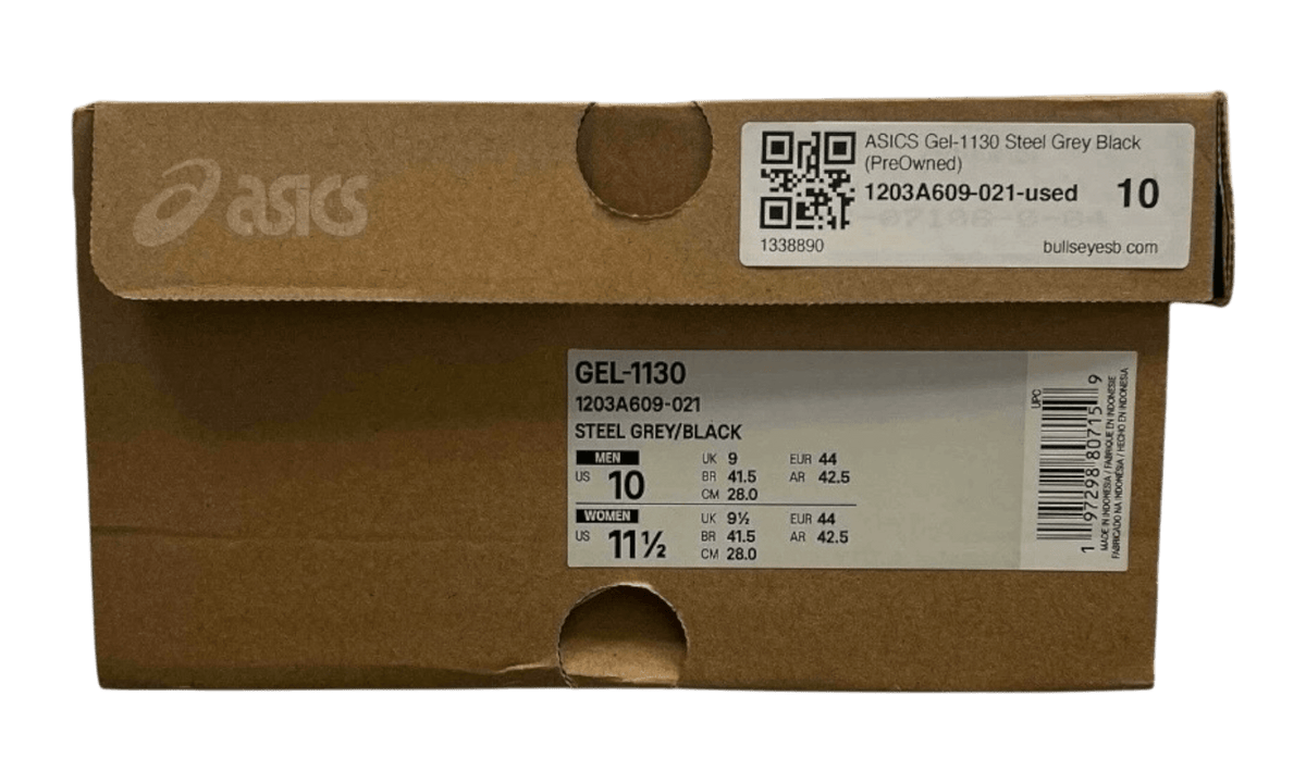 ASICS Gel-1130 Steel Grey Black (PreOwned)