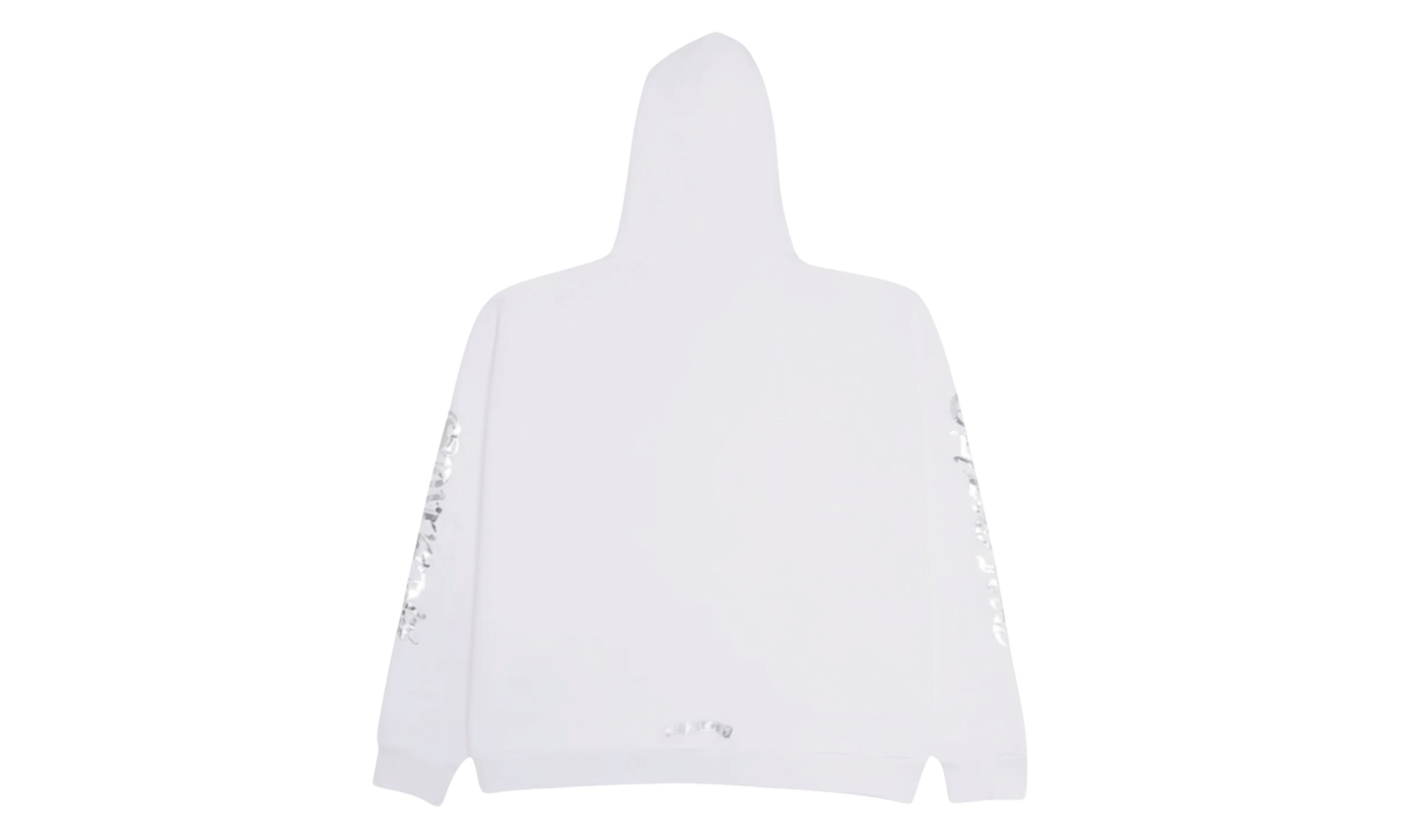 Chrome Hearts White Metallic Print Vertical Logo Hoodie