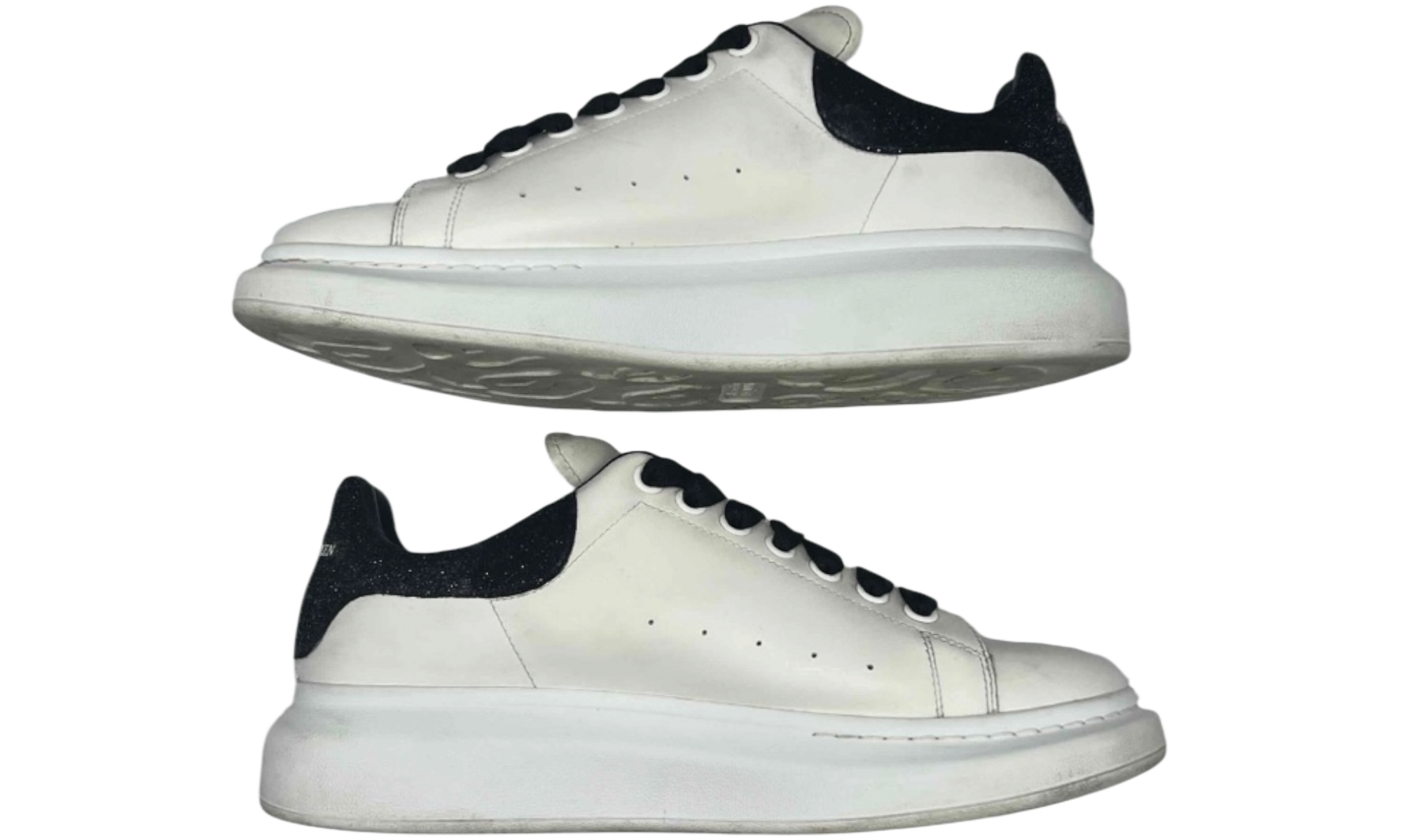 Alexander McQueen Oversized Sneaker "White Black Crystal" (PreOwned) (No Box)