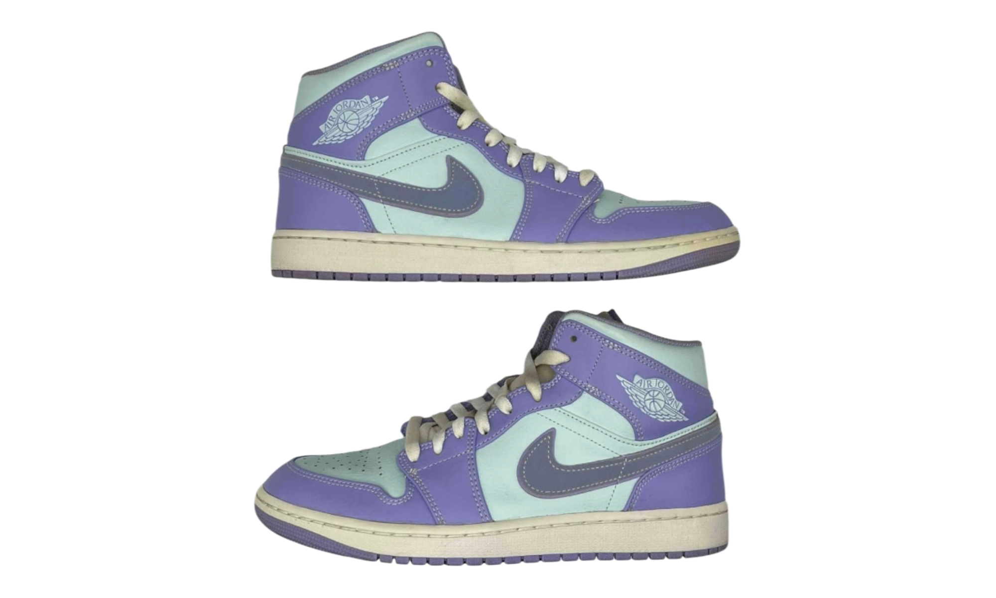 Jordan 1 Mid Purple Aqua (PreOwned) (No Box)