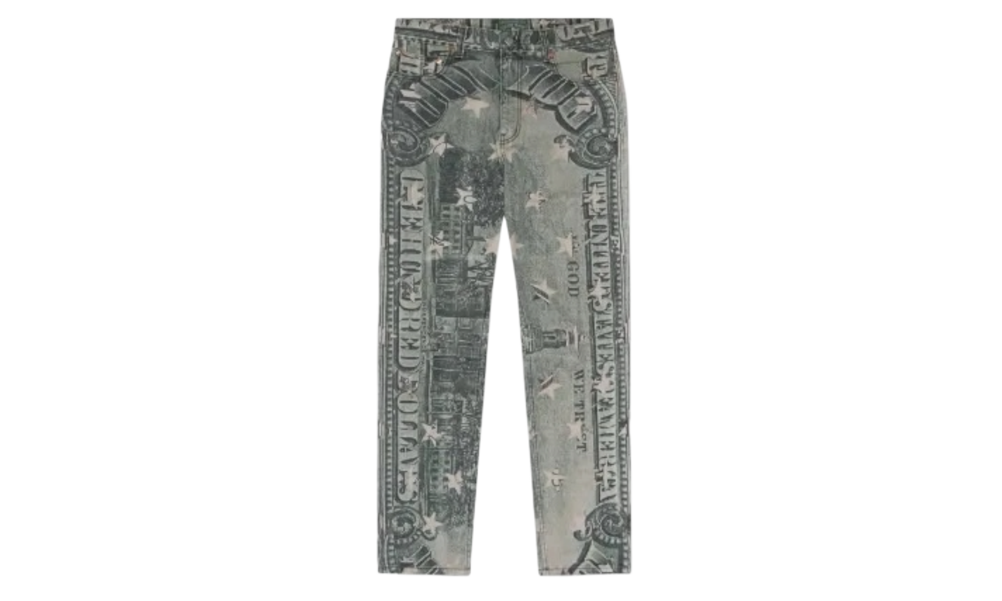 Denim Tears Green Jeans Dollar Printed