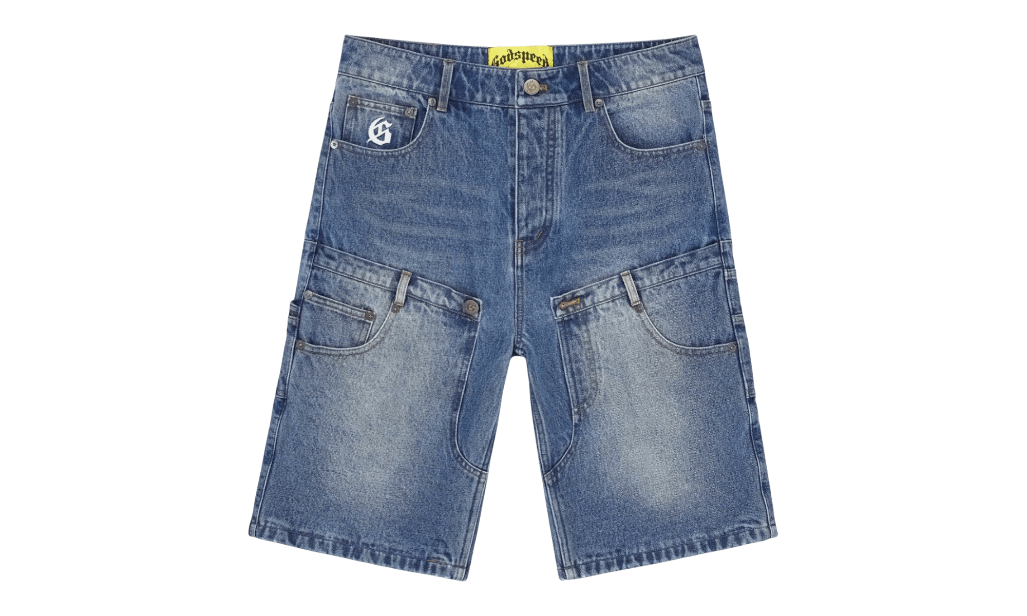 Godspeed Twin Panel Blue Denim Shorts
