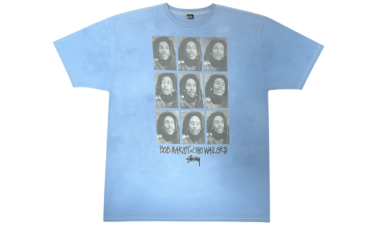 Stussy X Bob Marley & The Wailers "Bob Frames Blue T-Shirt (PreOwned)