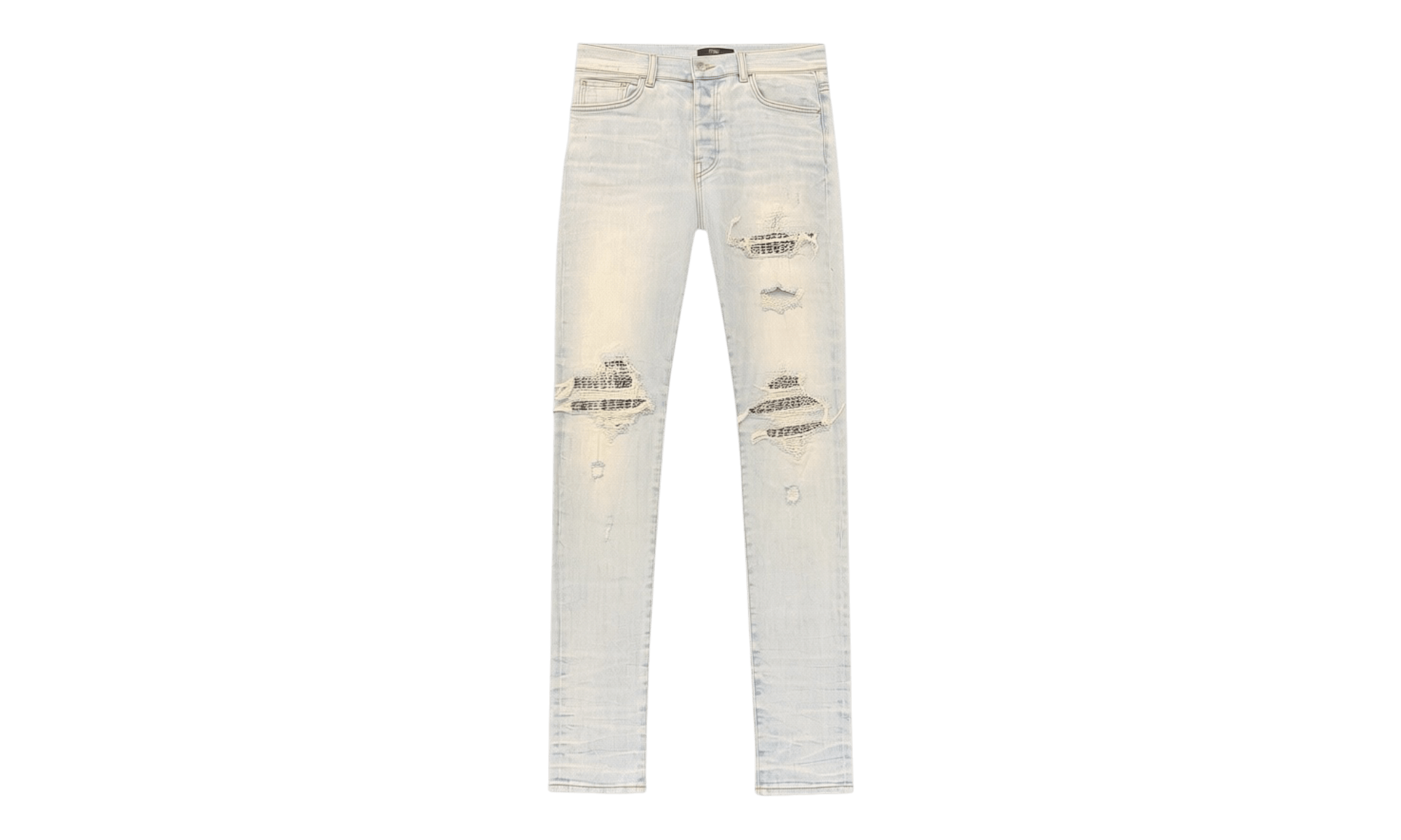 Amiri MX1 Blue Jeans Zebra Patch (Preowned)