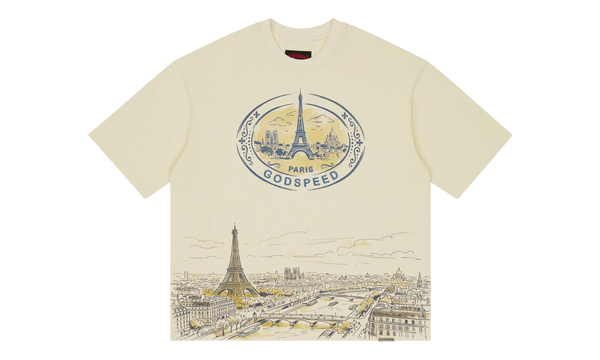 Godspeed Paris Skyline Bone T-Shirt