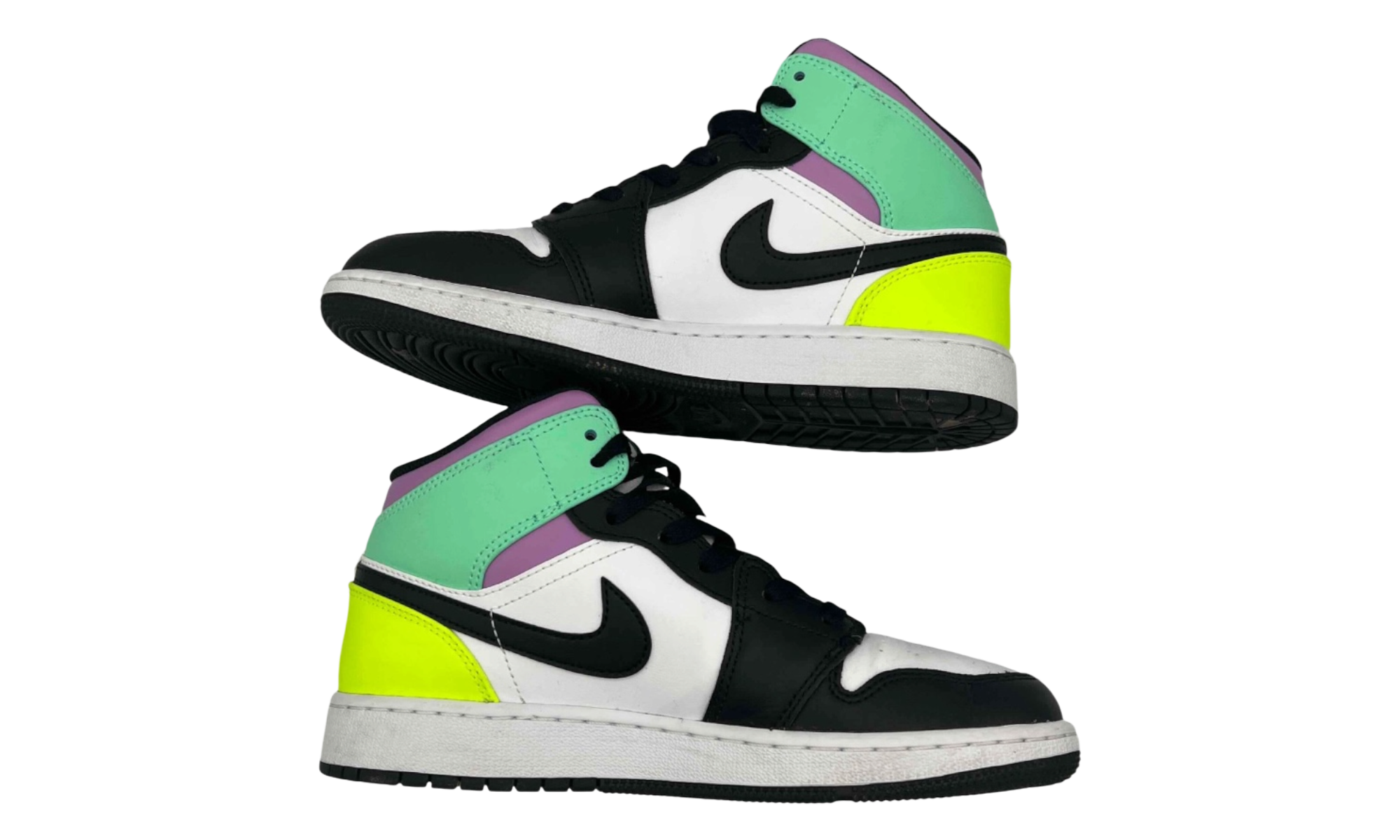 Jordan 1 Mid Pastel Black Toe (GS) (PreOwned)