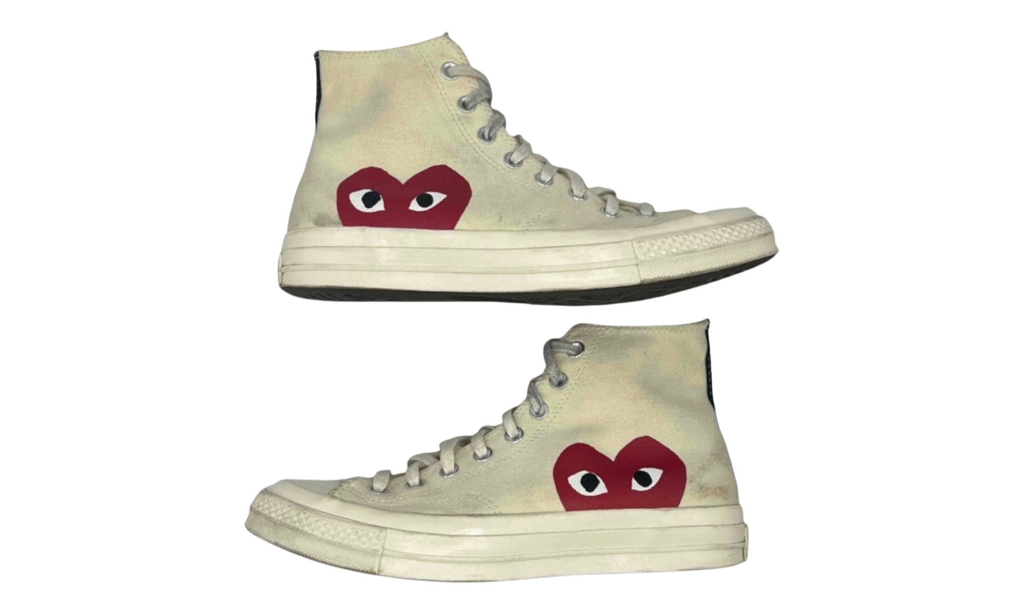 Converse Chuck Taylor All Star 70 Hi Comme des Garcons PLAY White (Preowned)