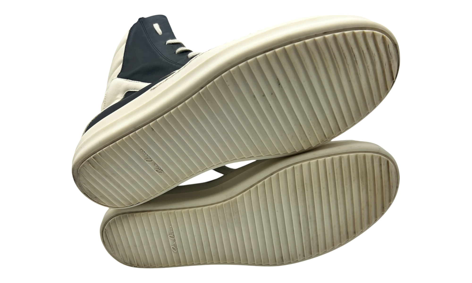 Rick Owens Black Temple Geobasket Sneakers ( Preowned )