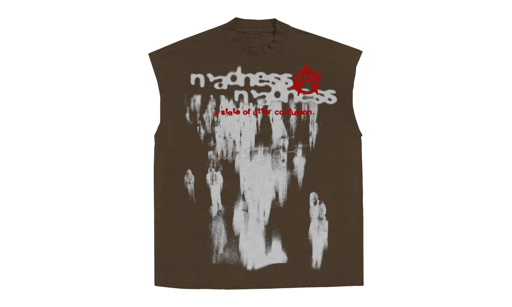 Works Of Madness Corrupt Madness Brown Sleeveless T-Shirt