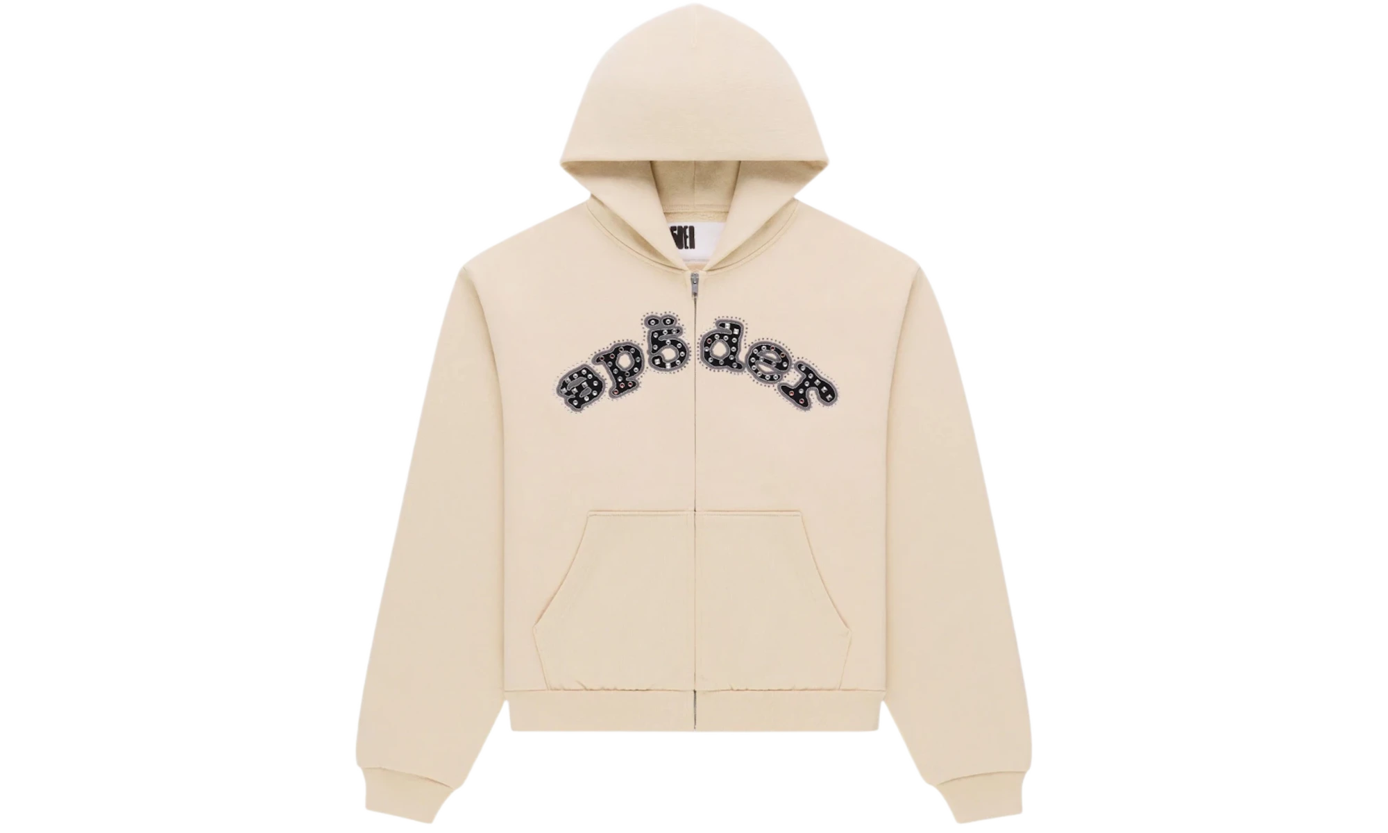 Sp5der Mixed Stone OG V2 Zip Hoodie Cream