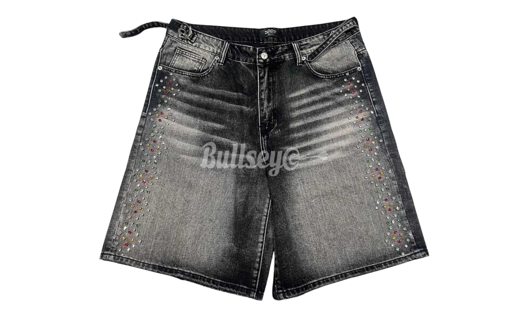 HMDD Crystal Black Jean Shorts