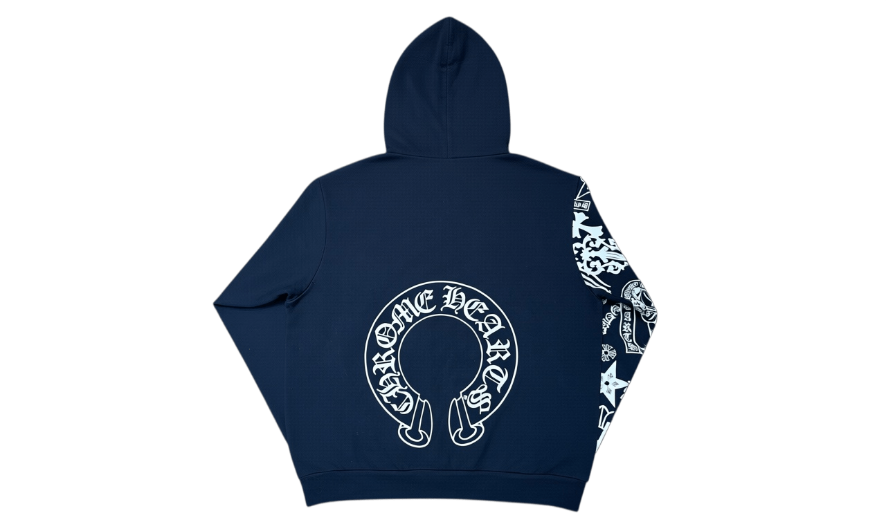 Chrome Hearts All Over Print Sleeve Black Hoodie