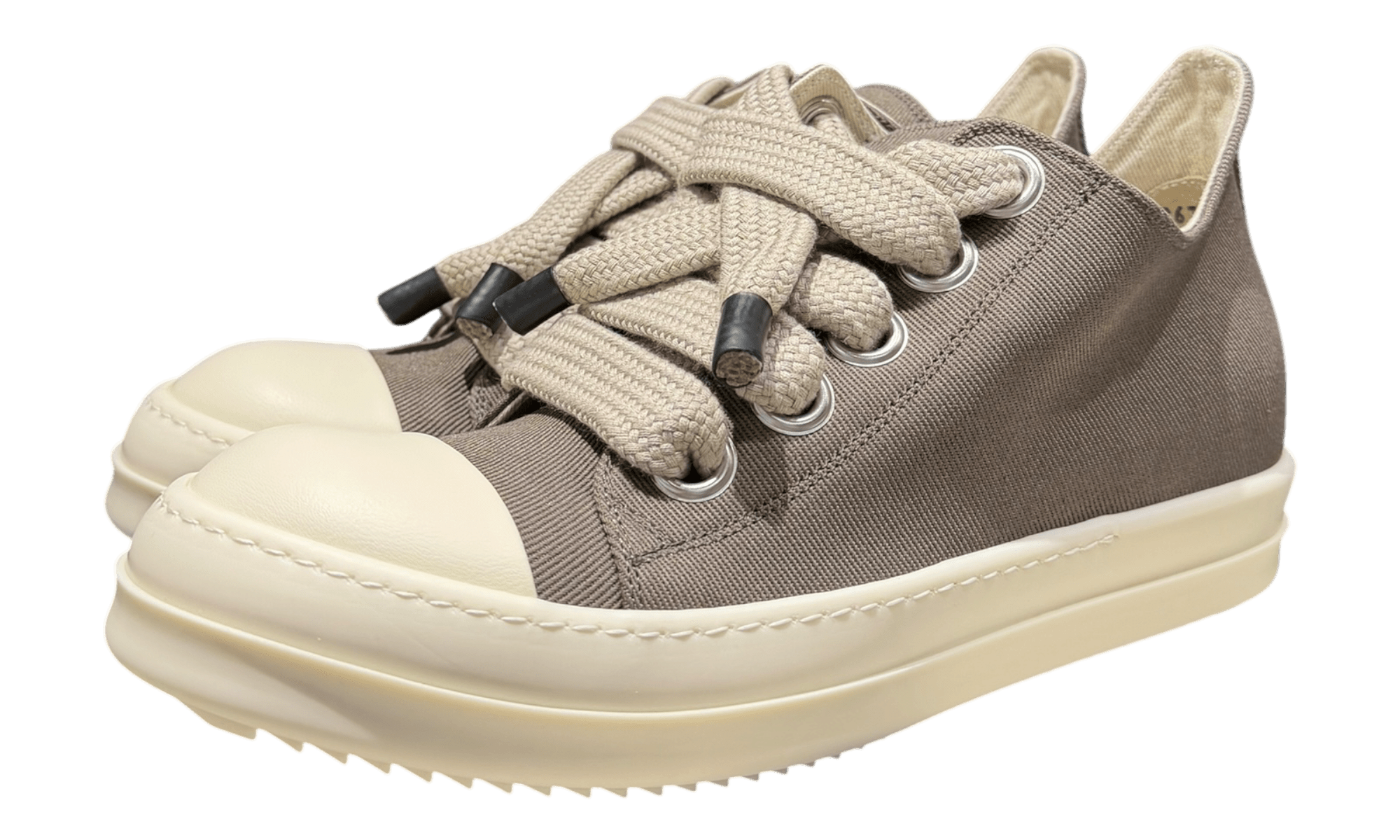 Rick Owens DRKSHDW Jumbolace Low Dust/Milk Sneakers