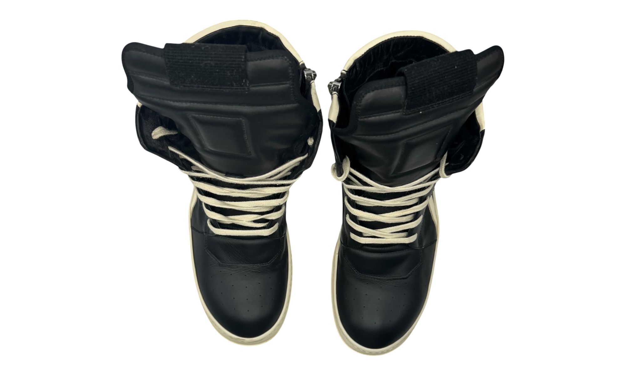 Rick Owens Black Temple Geobasket Sneakers ( Preowned )