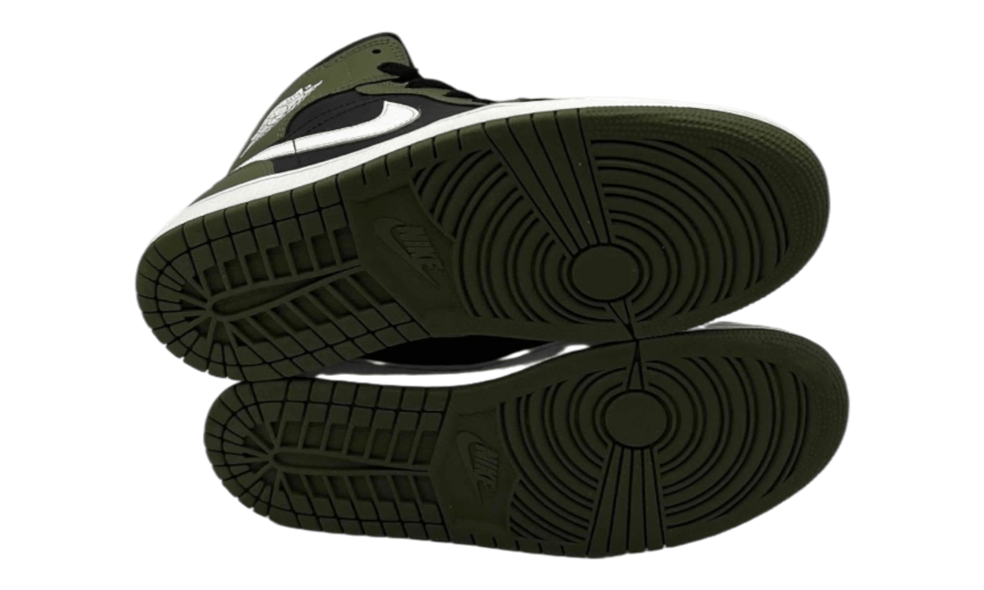 Jordan 1 Mid Black White Olive (PreOwned) (No Box)