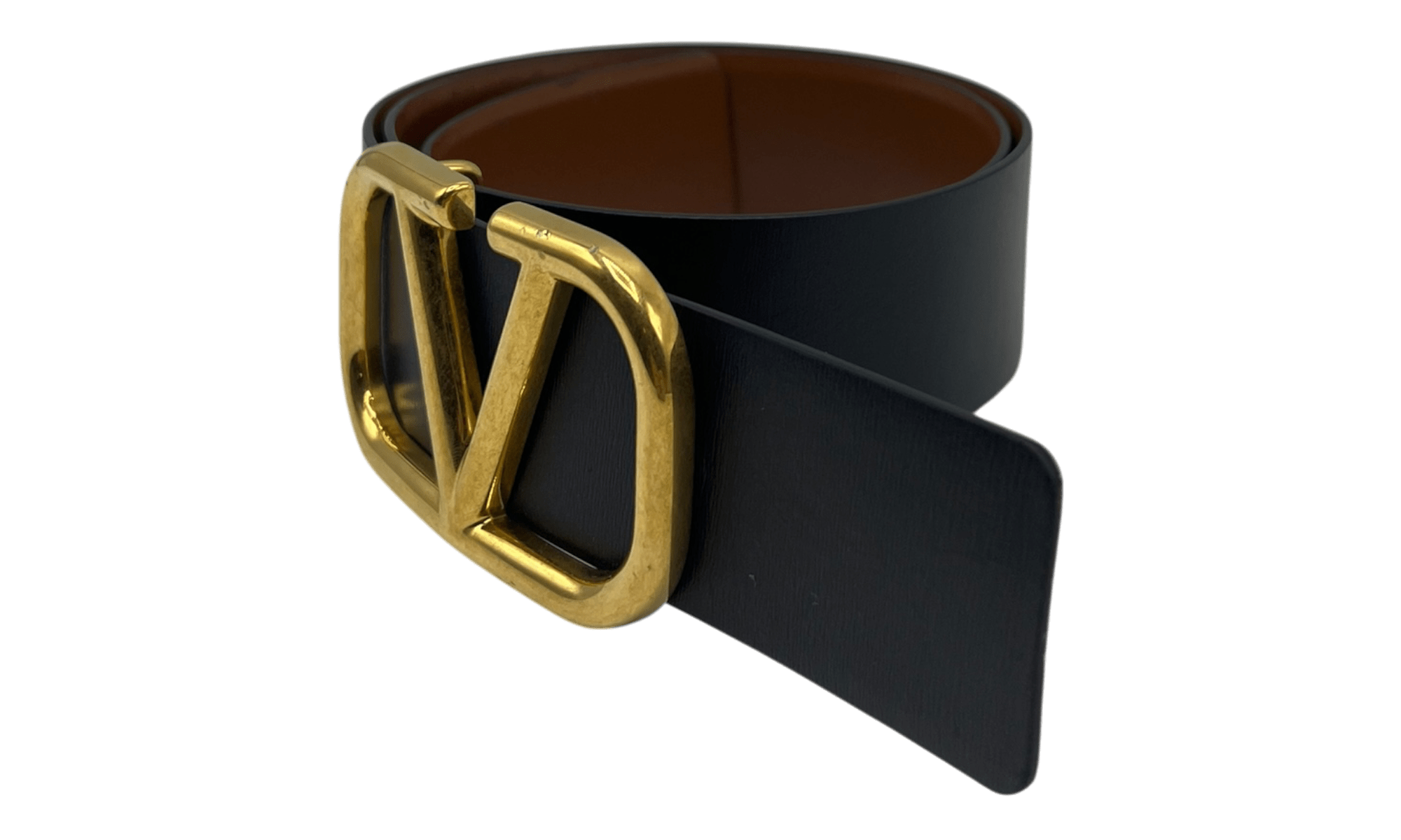 Valentino VLogo Signature Calfskin Black Belt (PreOwned)