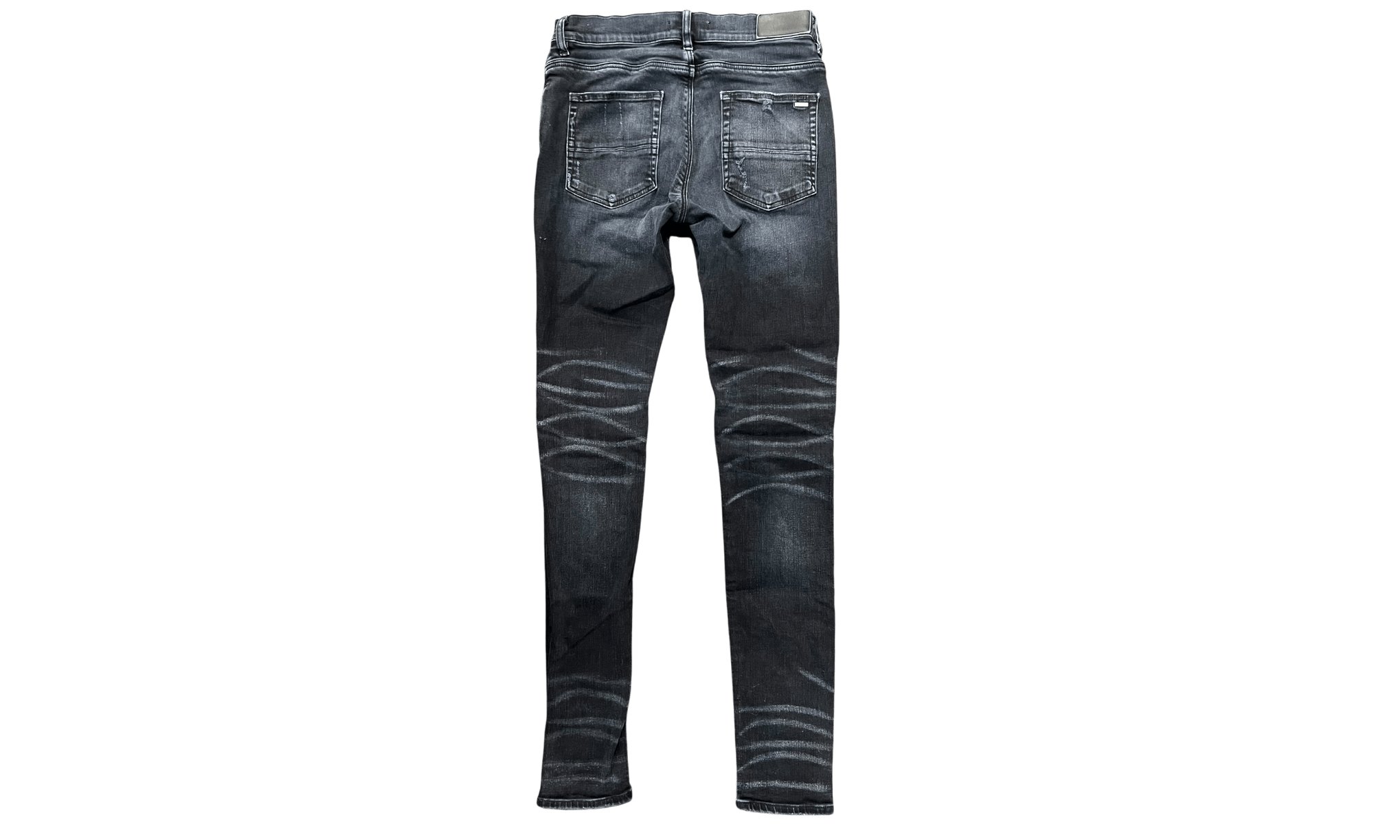 Amiri MX1 White/Brown Patch Black Jeans (PreOwned)