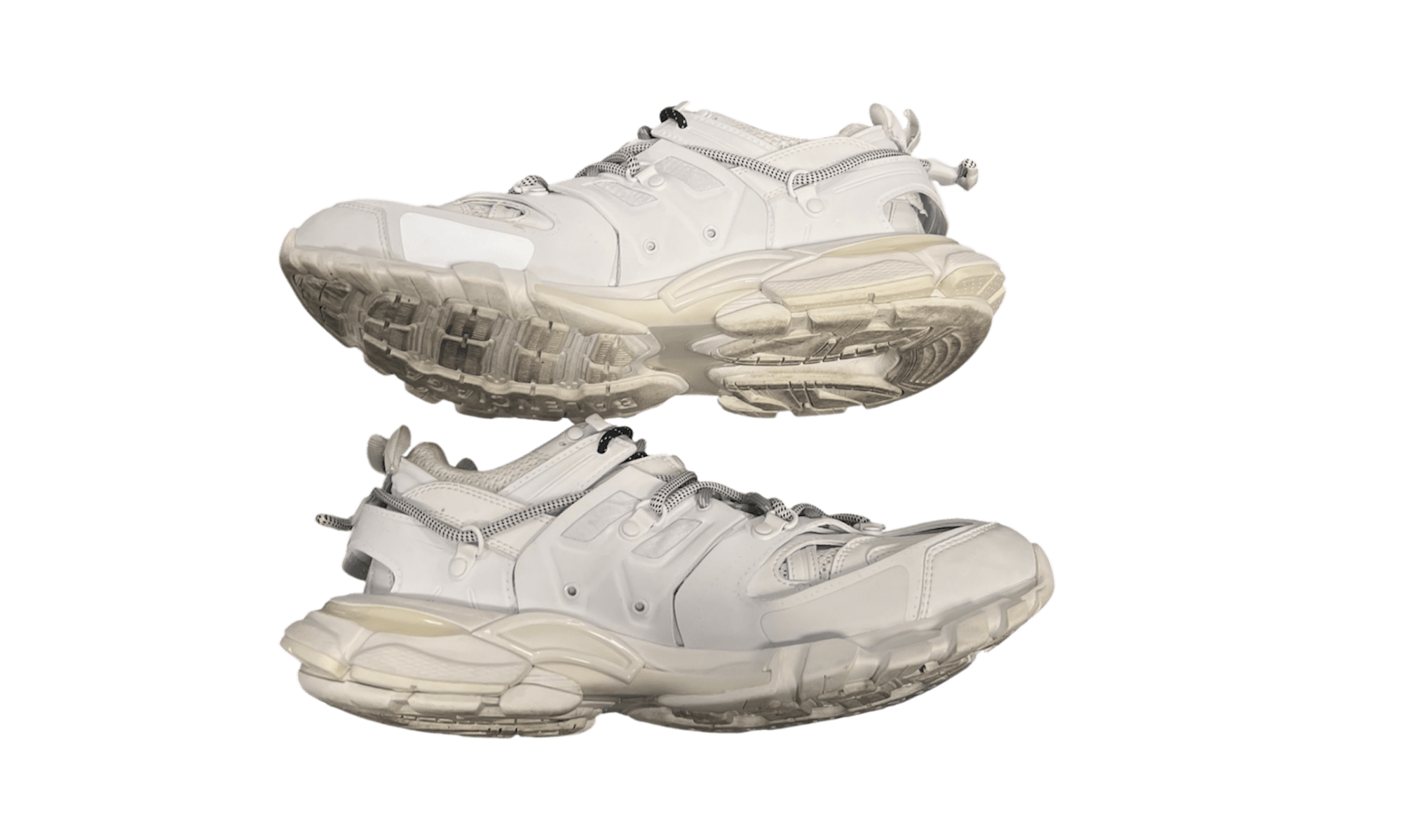 Balenciaga All White Tracks Sneakers (Preowned)