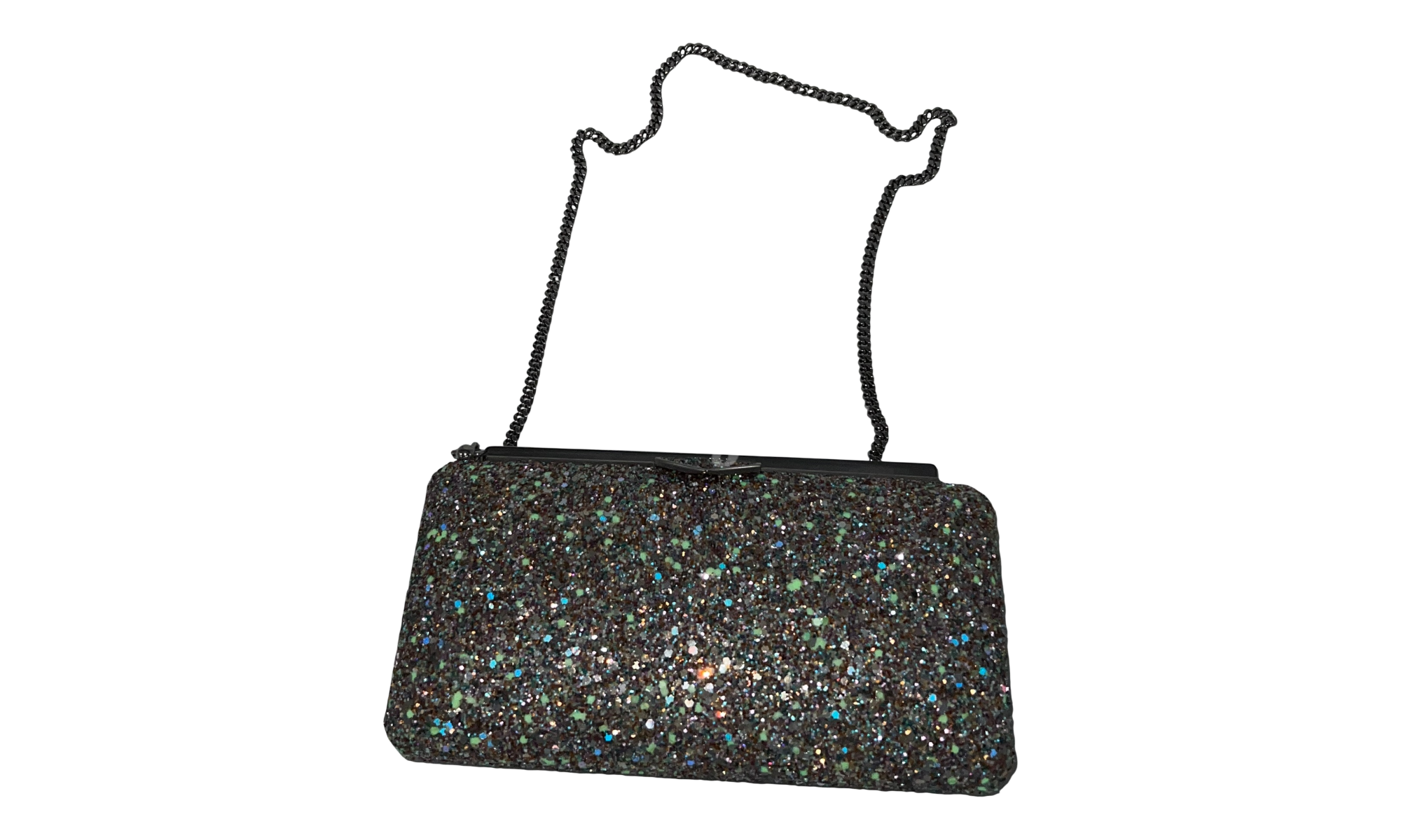 Jimmy Choo Ellipse  Glow-In-The-Dark Glitter Clutch Bag