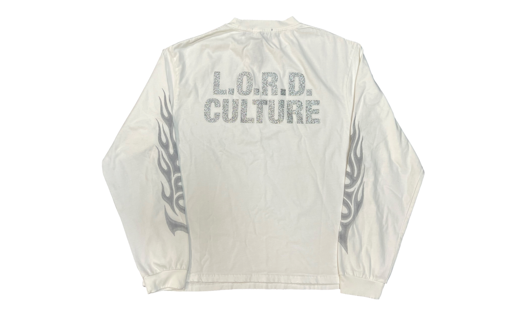 Lord Culture Flame Long Sleeve White T-Shirt (PreOwned)
