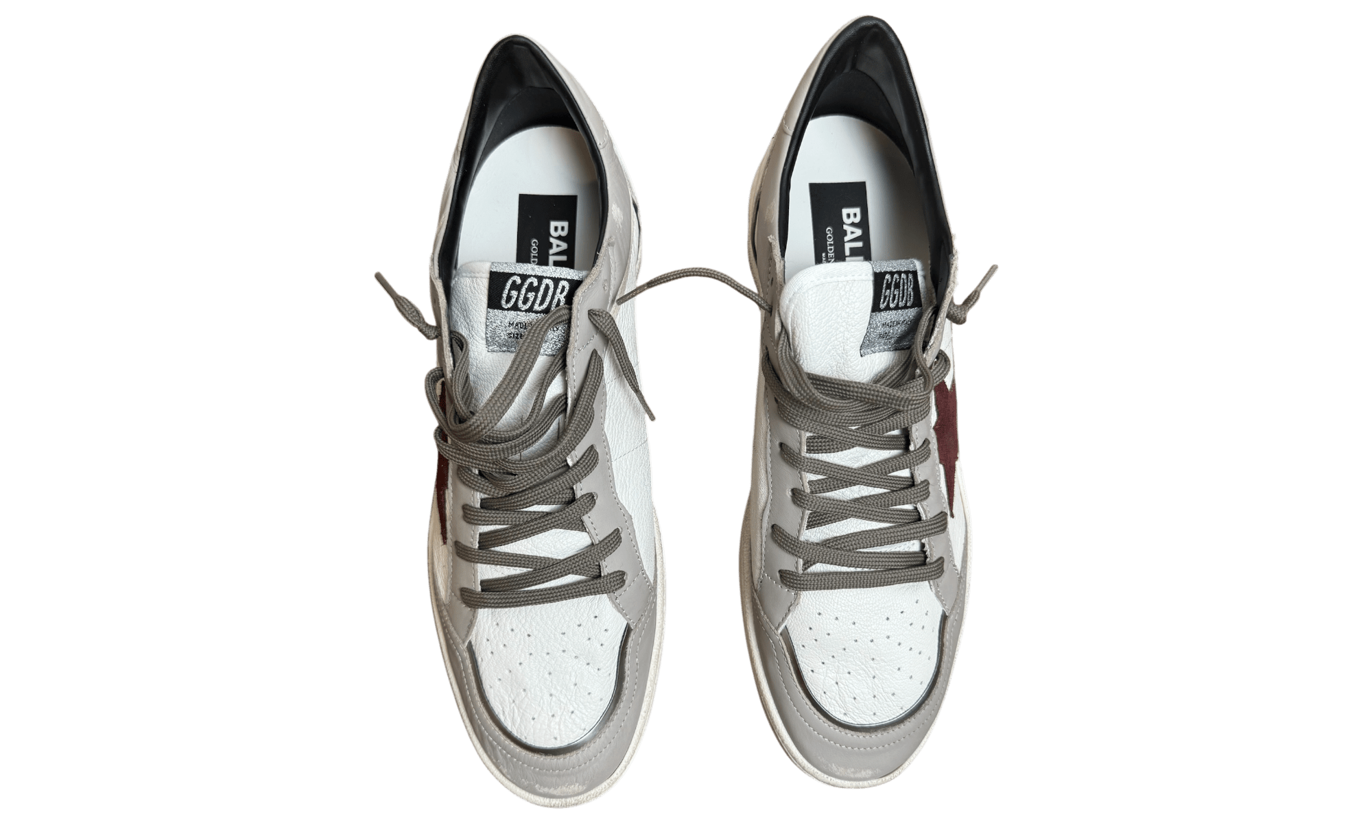 Golden Goose Men's White/Grey Ball Sneakers