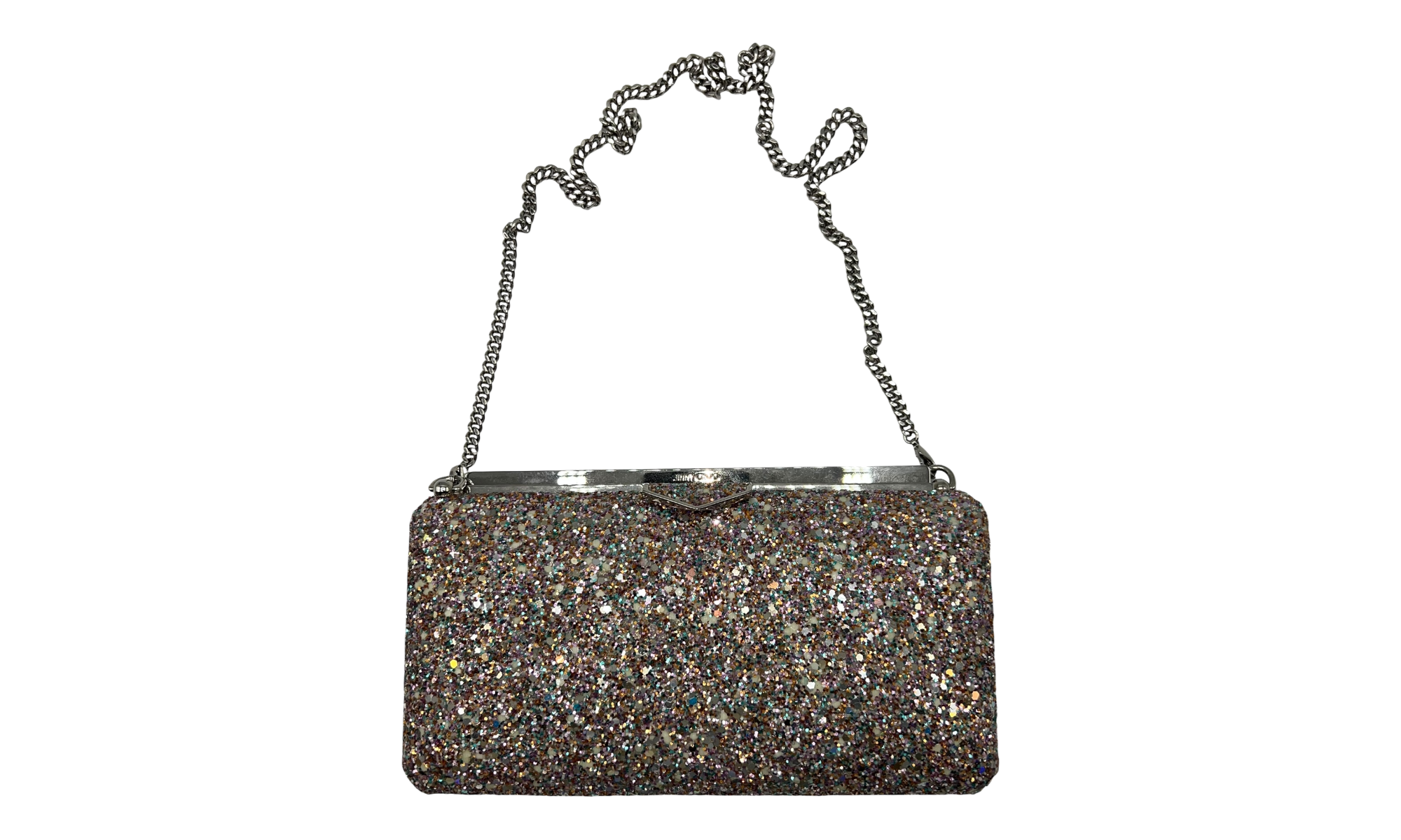 Jimmy Choo Ellipse  Glow-In-The-Dark Glitter Clutch Bag