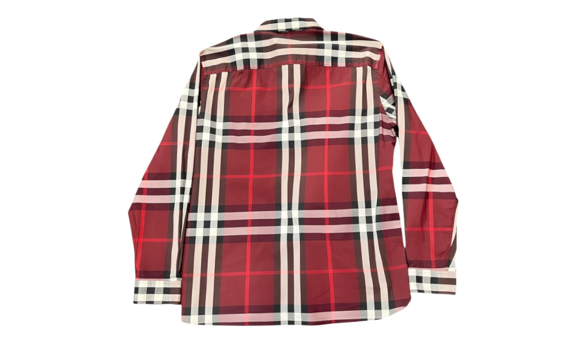 Burberry Brit Burgundy Nova Check Plaid Flannel Shirt (PreOwned)