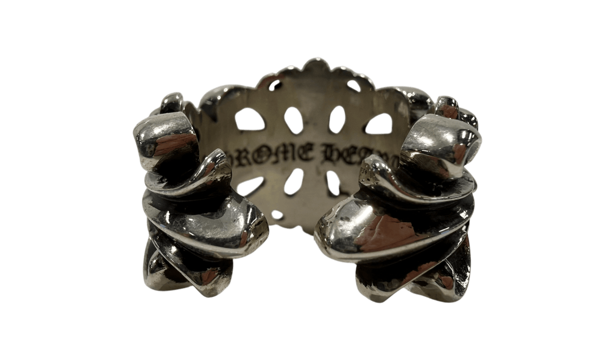 Chrome Hearts Double Floral Cross .925 Silver Ring