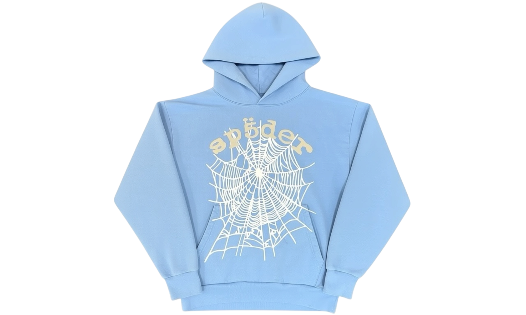 Sp5der OG Web V2 Dusty Blue Hoodie (PreOwned)