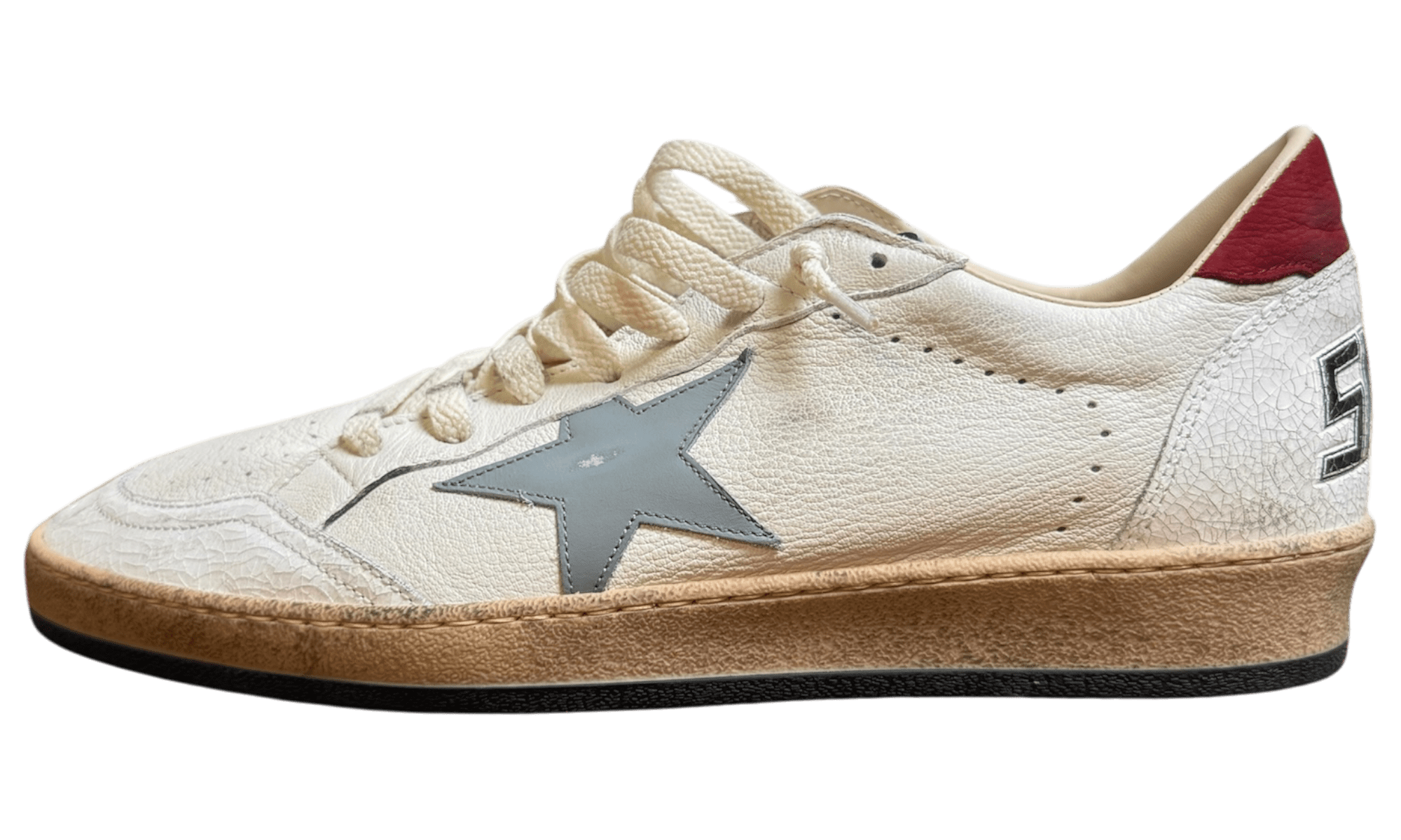 Golden Goose Men's Grey/White Ball Star Sneaker