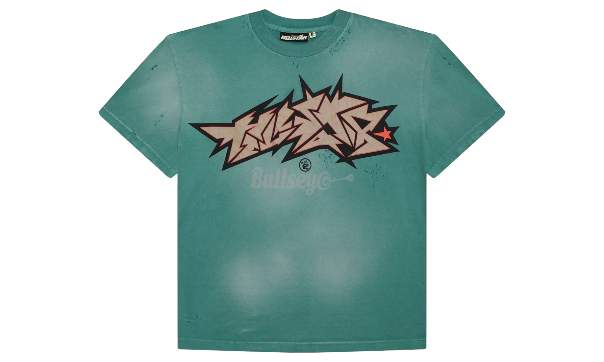 Hellstar Crack Paint Green T-Shirt