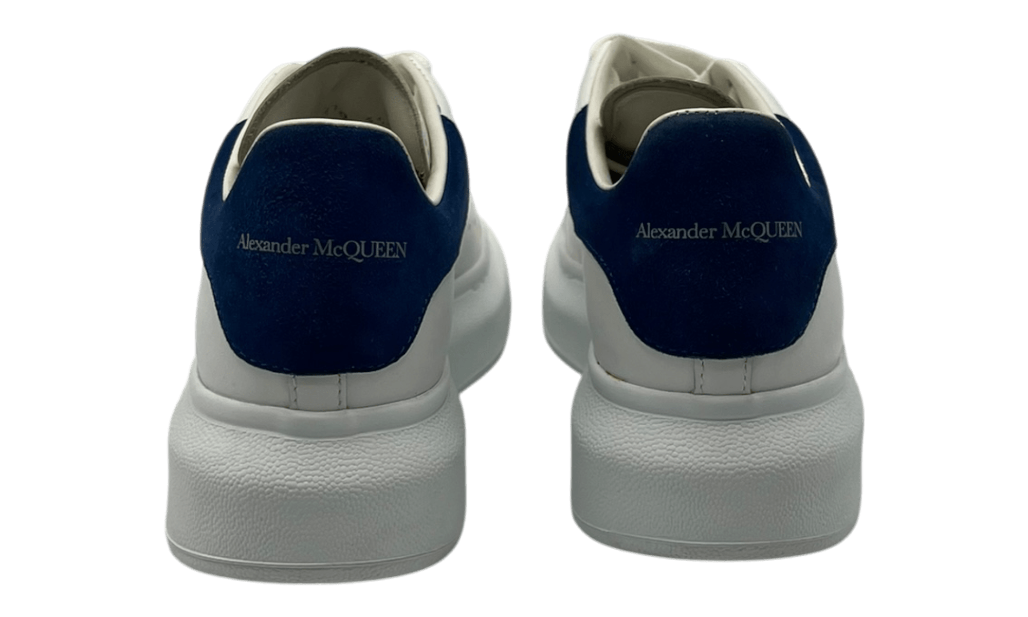 Alexander McQueen Oversized Sneaker White Paris Blue (Kids) (PreOwned) (No Box)