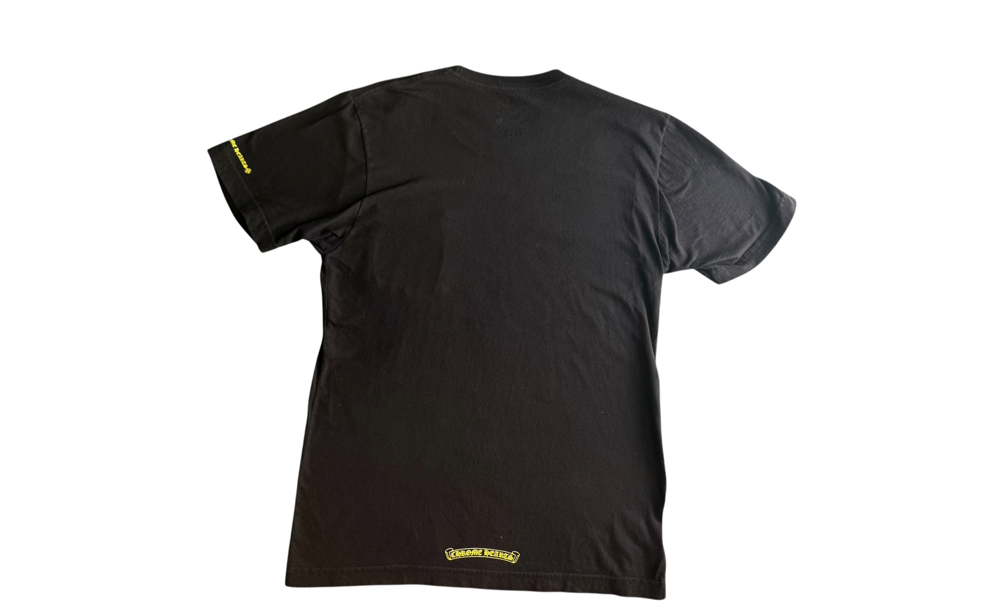Chrome Hearts Neck Letter Yellow Black T-Shirt (PreOwned)