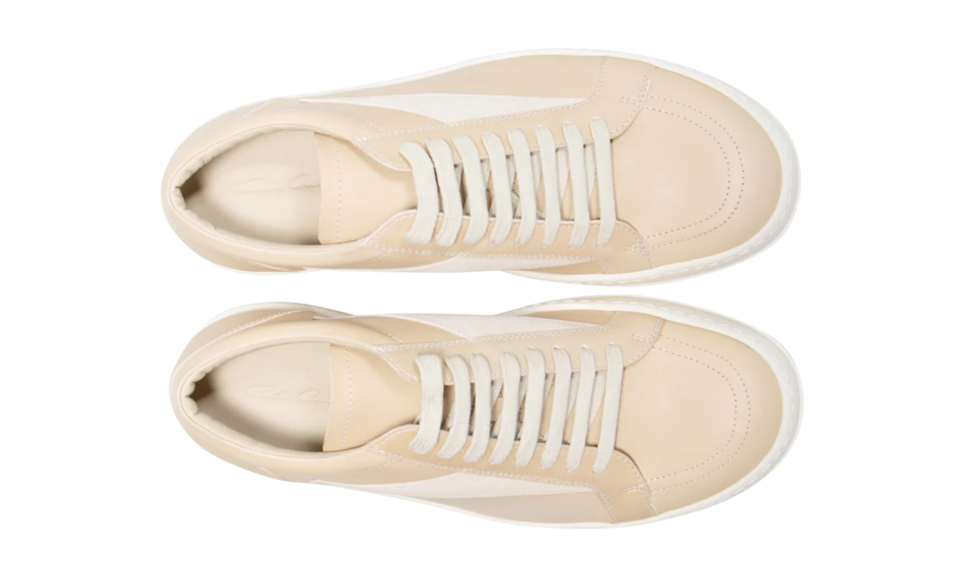 Rick Owens Vintage Low Parchment/Milk Sneakers