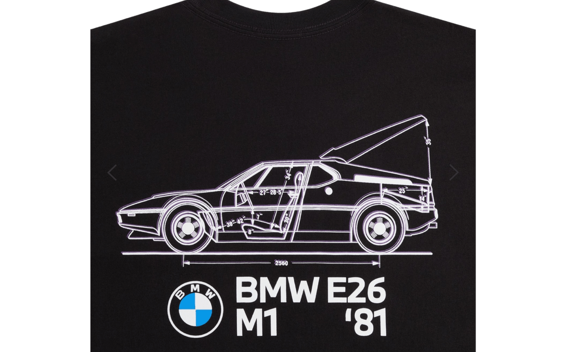 Kith for BMW M1 Schematic Pocket Black T-Shirt